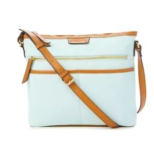 Rosetti
Two Tone Faux Leather Crossbody - Light Blue